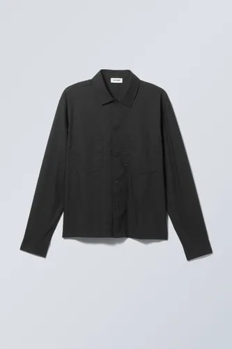Milan Relaxed Workwear Shirt - Black