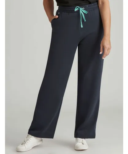 Millers Womens Full Leg Leisure Pant With Contrast Waist Tie - Navy