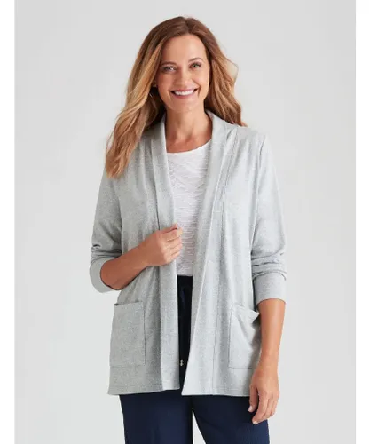 Millers Womens Long Sleeve Brushed Edge To Cardigan - Grey