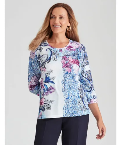 Millers Womens Long Sleeve Sublimation Printed Top - Floral