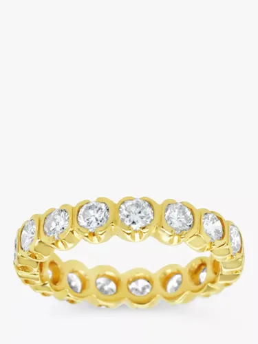 Milton & Humble Jewellery Second Hand 18ct Yellow Gold Diamond Eternity Ring, Gold - Gold - Female - Size: P