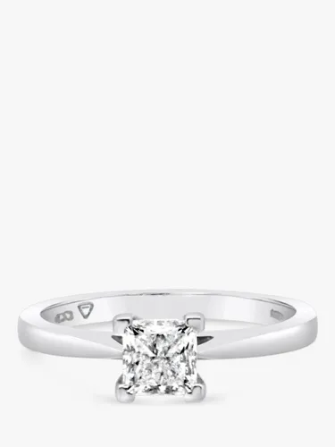 Milton & Humble Jewellery Second Hand Platinum Diamond Engagement Ring - Silver - Female - Size: N