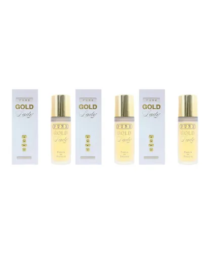 Milton Lloyd Womens Pure Gold Lady Parfum de Toilette 55ml Spray For Her x 3 - One Size