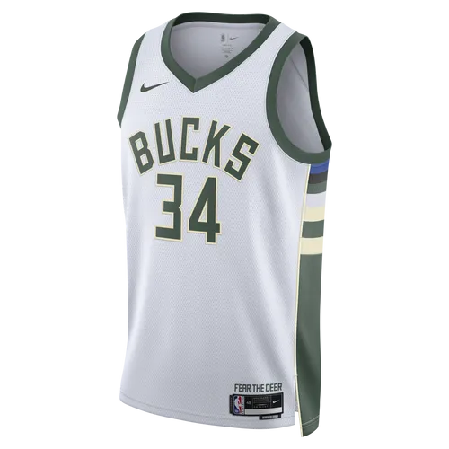 Milwaukee Bucks Association Edition 2022/23 Men's Nike Dri-FIT NBA Swingman Jersey - White - Polyester