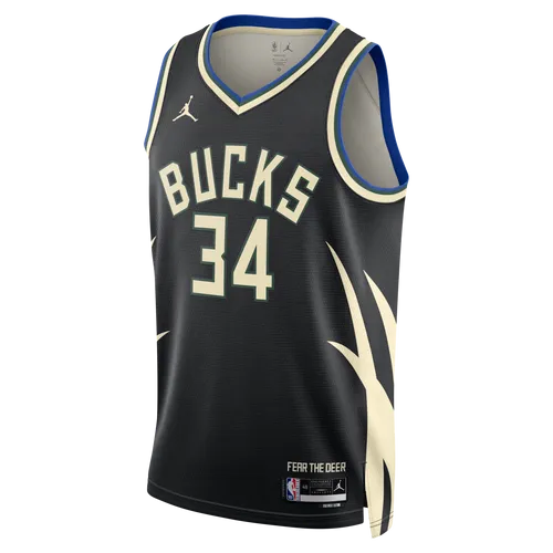 Milwaukee Bucks Statement Edition Men's Jordan Dri-FIT NBA Swingman Jersey - Black - Polyester