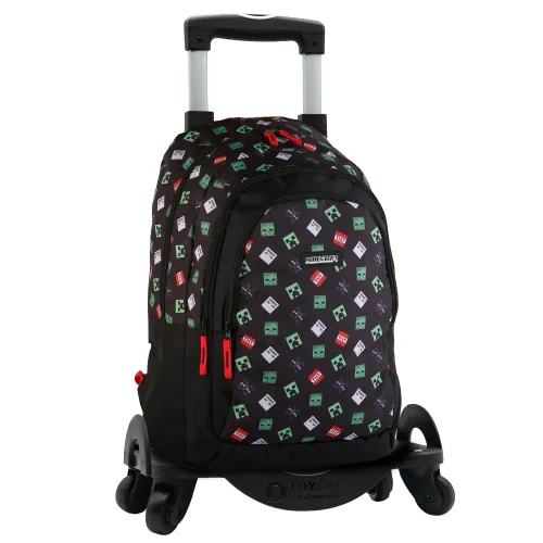Minecraft Unisex Kid's TNT School Backpack + Trolley