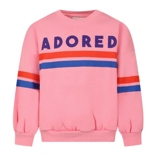 Mini Rodini , Pink Cotton Fleece Sweatshirt ,Pink unisex, Sizes: