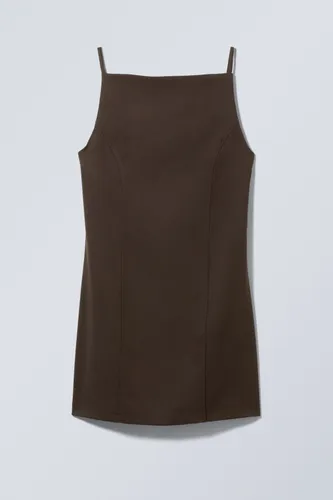Mini Suiting Dress - Brown