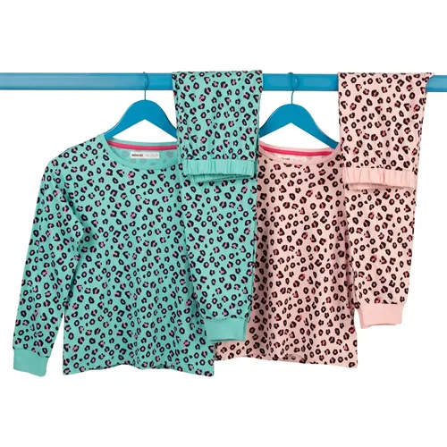 MINOTI Girls Two Pack Pyjama Sets Multi