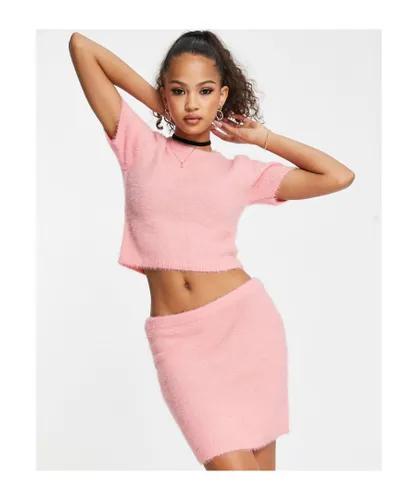 Miss Selfridge Womens lash mini skirt co-ord in pink-Green