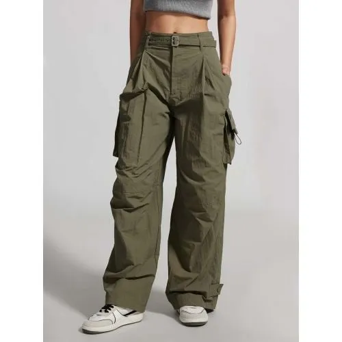 Miss Sixty Womens Military Green Fashion Trouser