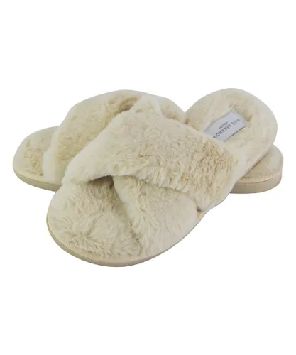 Miss Sparrow - Womens Open Toe Bedroom House Slippers with Back