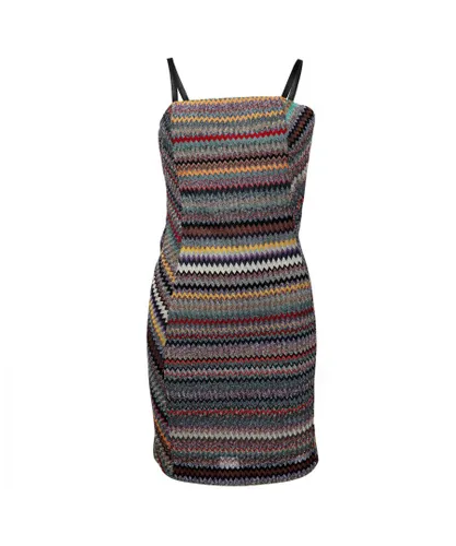 Missoni Womenss Striped Mini Dress in Multi colour - Multicolour