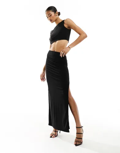 Missyempire maxi skirt co-ord in black