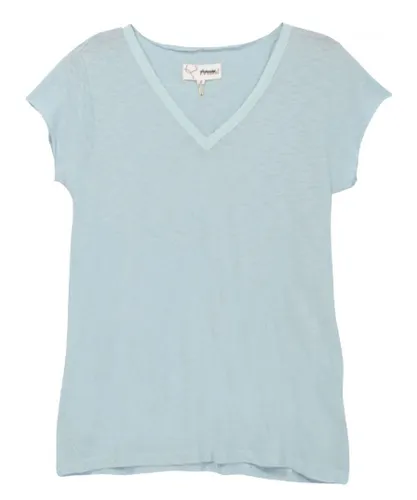 Mistral Womens Organic Cotton V-Neck T Shirt - Blue