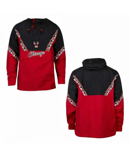 Mitchell & Ness Chciago Bulls Team Mens Anorak Jacket - Red