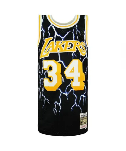 Mitchell & Ness LA Lakers Shaquile O'Neal Lightning Mens Vest - Black