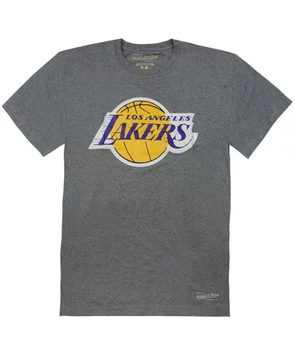 Mitchell & Ness Los Angeles Lakers Mens T-Shirt - Grey Cotton