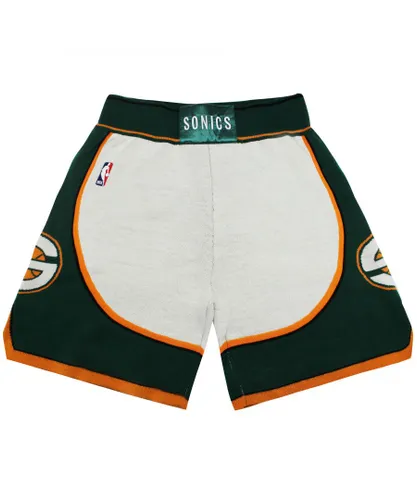 Mitchell & Ness Mens x CLOT NBA Seattle Supersonics Knitted Shorts - White Textile