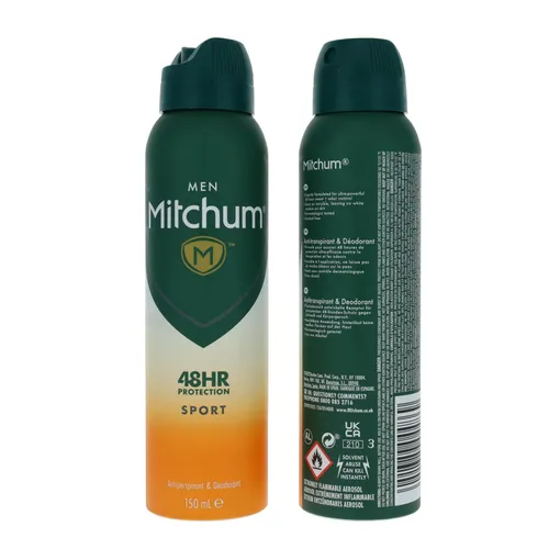 Mitchum Men Sport Antiperspirant & Deodorant 150ml Spray - 48HR Protection