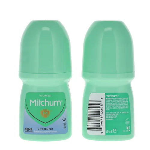 Mitchum Women Unscented Antiperspirant & Deodorant Roll-On 50ml - 48HR Protection