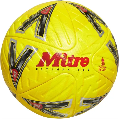 Mitre FA Cup Ultimax Pro Hyperfoam Official Match Football (FIFA Quality Pro Certified) Yellow/Black/Red