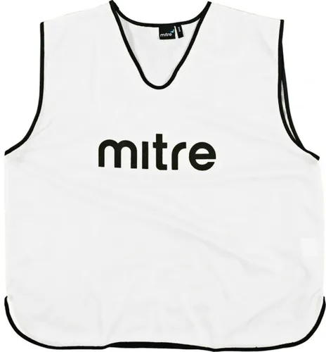 Mitre Pro Football Sports Training Bibs - White/Black