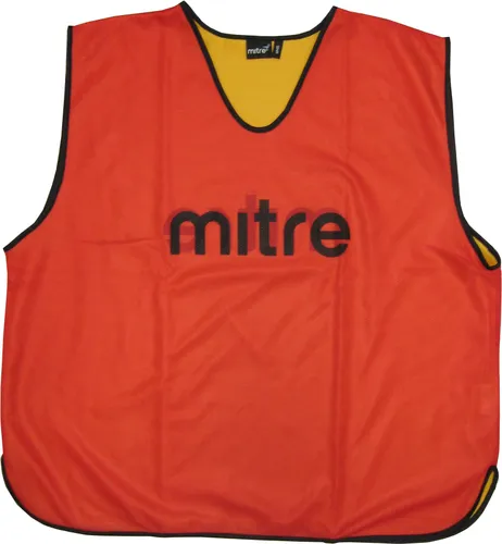 Mitre Youth Pro Reversible Training Football Bib-Red/Yellow