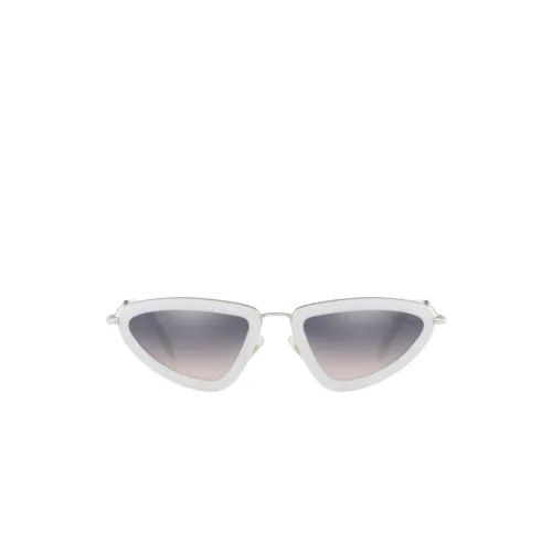 Miu Miu , Cat-Eye Sunglasses with Degraded Lenses ,White female, Sizes: