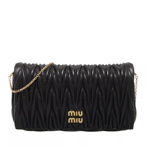 Miu Miu Crossbody Bags - Mini Bag In Matelassé Nappa Leather - black - Crossbody Bags for ladies