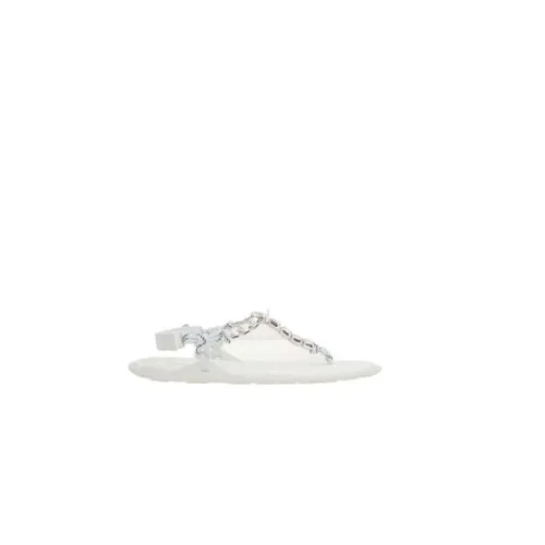 Miu Miu , Crystal White Rope Sandals ,Gray female, Sizes: