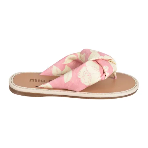 Miu Miu , Light Pink Sandals ,Pink female, Sizes: