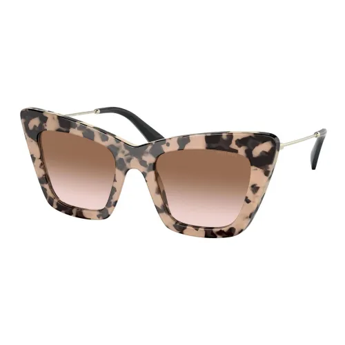 Miu Miu , Pink Havana Sunglasses ,Multicolor female, Sizes: