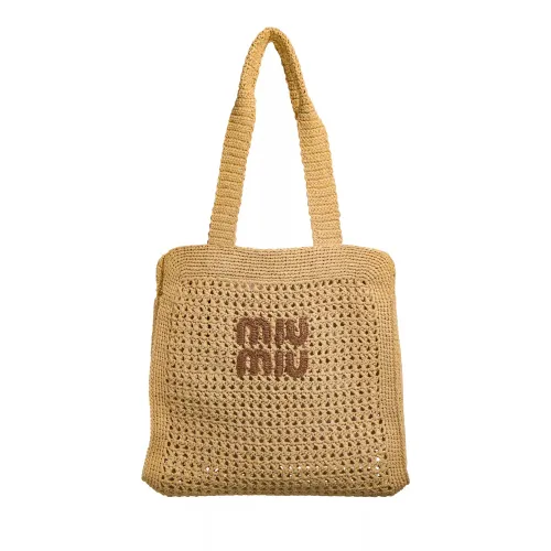 Miu Miu Shopping Bags - Crochet Shopping Bag - beige - Shopping Bags for ladies