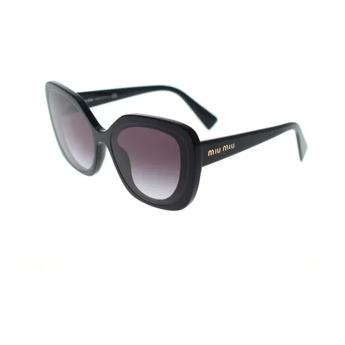 Miu Miu , Square Oversized Sunglasses with Unique and Refined Design ,Black female, Sizes: