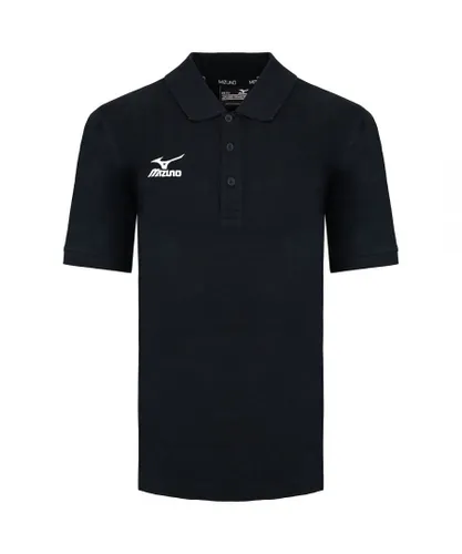 Mizuno Pro Mens Black Golf Polo Shirt Cotton
