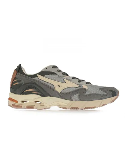 Mizuno Sportstyle Mens Wave Rider 10 Trainers in Grey Leather (archived)