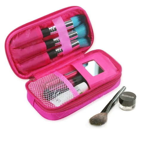 Mlmsy Women Make Up Bag with Mirror Beauty Makeup Brush