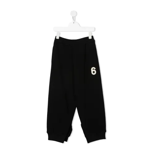 MM6 Maison Margiela , Black and Black Grey Track Pants ,Black male, Sizes: