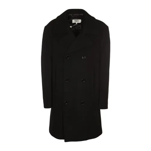 MM6 Maison Margiela , Black Coats for Women ,Black female, Sizes: