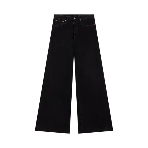 MM6 Maison Margiela , Black Flared Oversized Jeans ,Black male, Sizes: