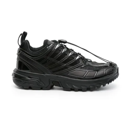 MM6 Maison Margiela , Black Low-Top Sneakers with Agile Chassis™ System ,Black female, Sizes: