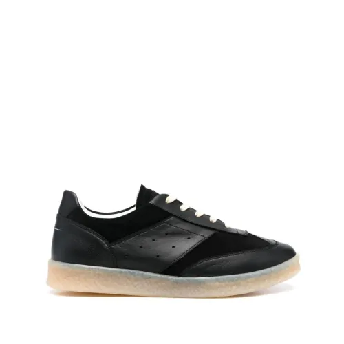 MM6 Maison Margiela , Black Panelled Low-Top Sneakers ,Black male, Sizes: