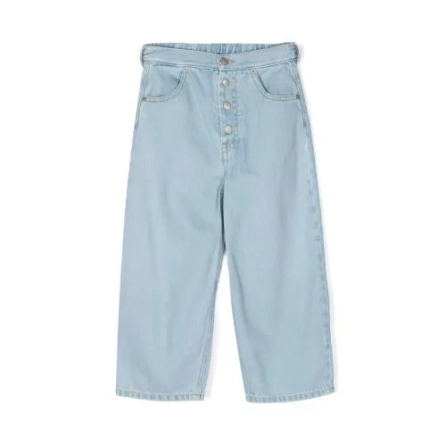 MM6 Maison Margiela , Blue Trousers with Wide Leg ,Blue male, Sizes: