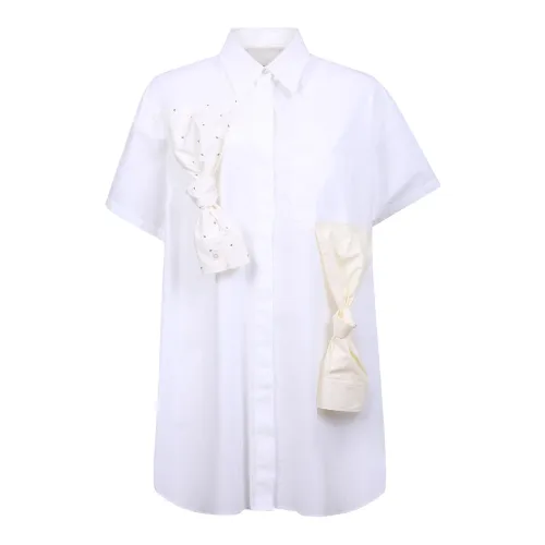 MM6 Maison Margiela , Classic Short Sleeve Tunic ,White female, Sizes: