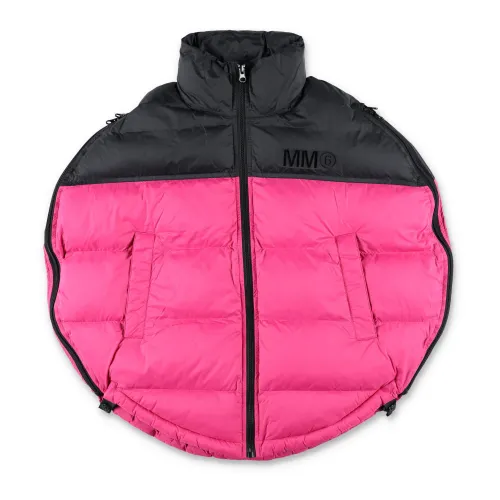 MM6 Maison Margiela , Deep Pink Padded Waistcoat - Stylish Outerwear ,Pink female, Sizes: