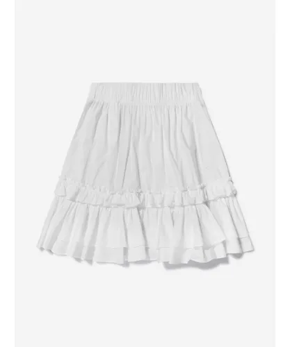Mm6 Maison Margiela Girls Cotton Skirt - White