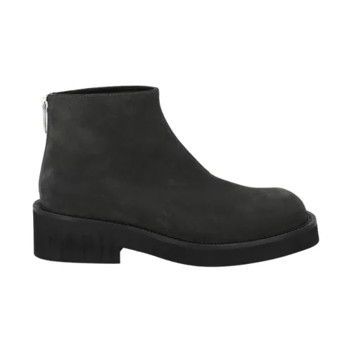 MM6 Maison Margiela , Leather Ankle Boots ,Black male, Sizes: