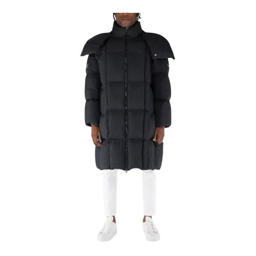 MM6 Maison Margiela , Long Unisex Puffer Jacket ,Black male, Sizes: