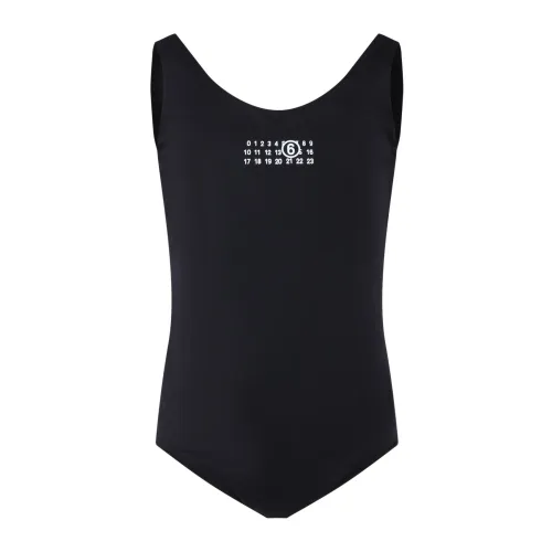 MM6 Maison Margiela , M60568 Mm00P Mm6M7U M6900 One-Piece Swimsuit ,Black female, Sizes: